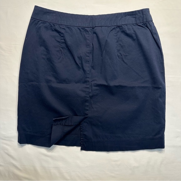 LLBean favorite fit cotton skirt two front pocket side zipper petite size 8 - Picture 3 of 9